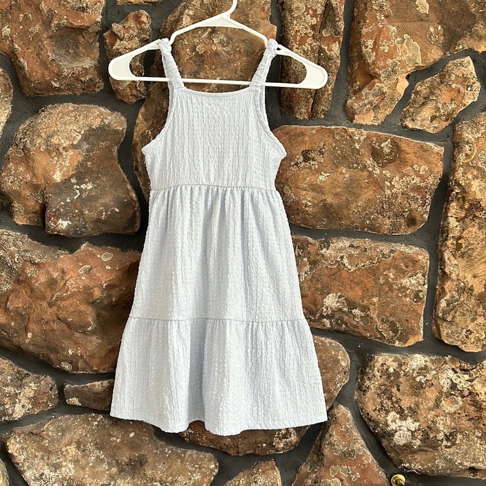 Zara girls light blue spring dress 8